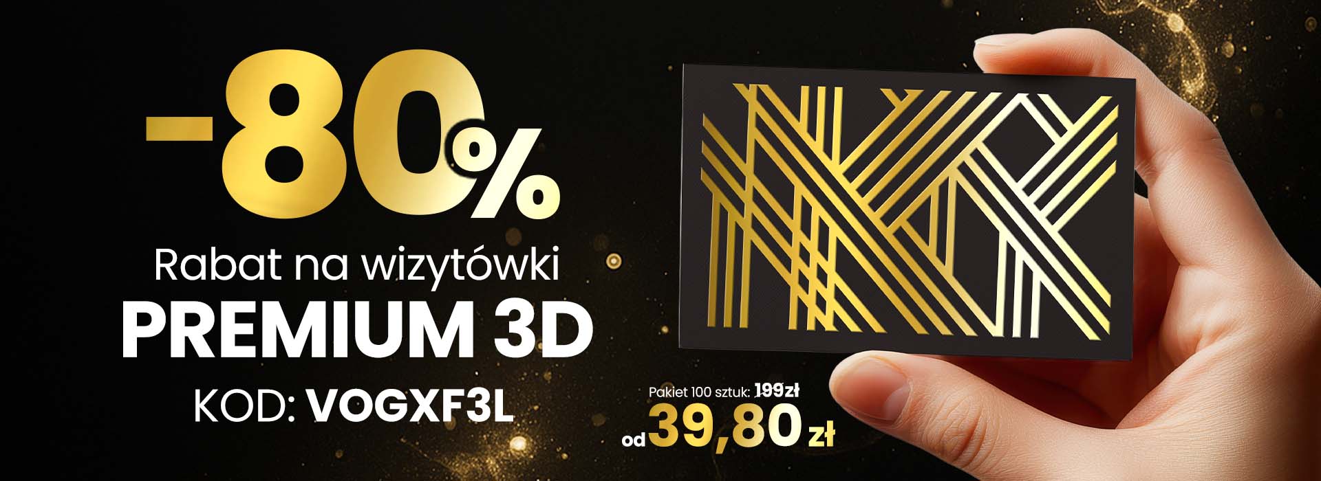 Rabat na wizytówki premium 3D