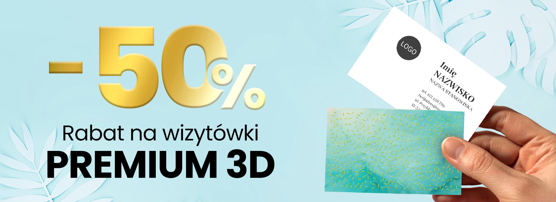 Rabat na wizytówki Premium 3D